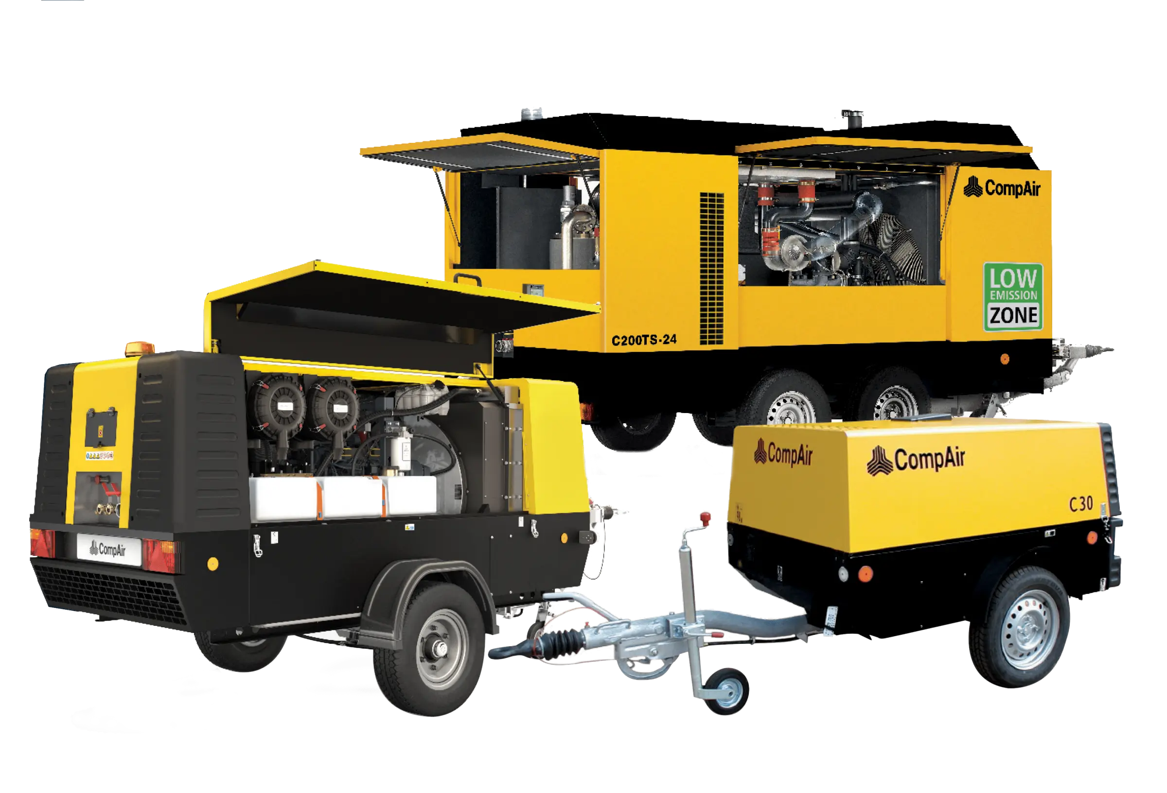 Portable air compressors